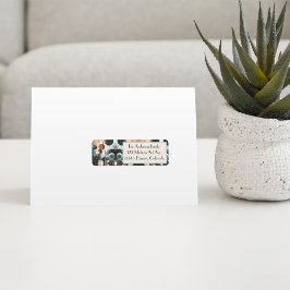 Scandi Groove, anpassningsbar Returadress Etikett