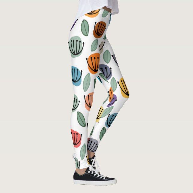 Scandi Kopp Flowers Leggings (Höger)
