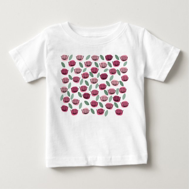 Scandi Kopp Flowers T Shirt (Framsida)
