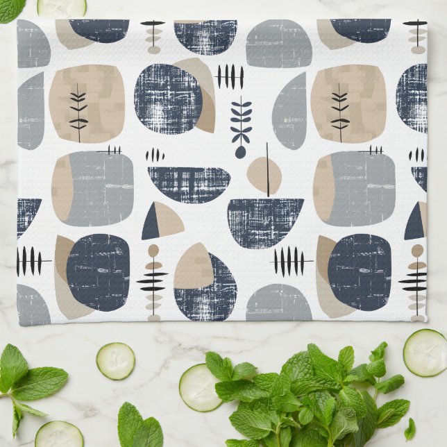 Scandi Modern Abstrakt Kitchen Towel Kökshandduk (Vikta)