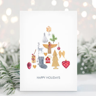 Scandi Scandinavian Helgdag Card Julkort