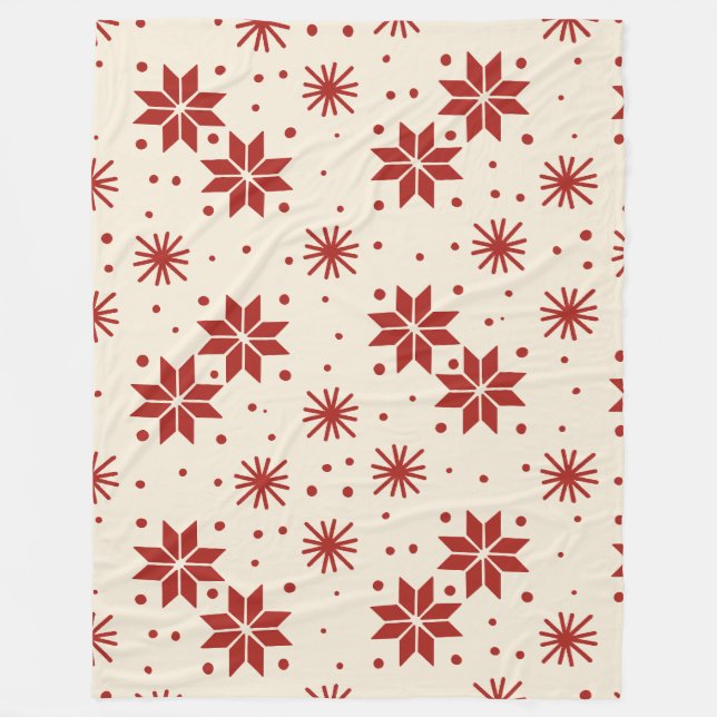 Scandi Starburst Snowflake Fleecefilt (Framsidan)