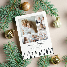 Scandi Träd | Modern minimal fotosamling Julkort