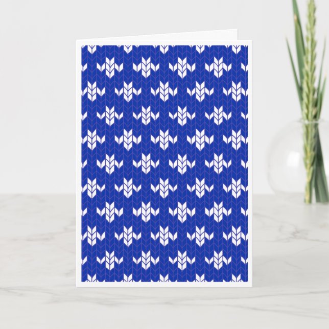 SCANDIA BLUE STICKA-hälsningskort/Lodrät Kort (Framsida)