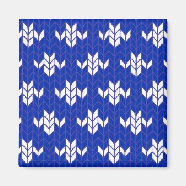 SCANDIA BLUE STICKA-kvadratmagnet Magnet (Framsidan)