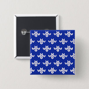 SCANDIA BLUE STICKA Square Pin Button Knapp