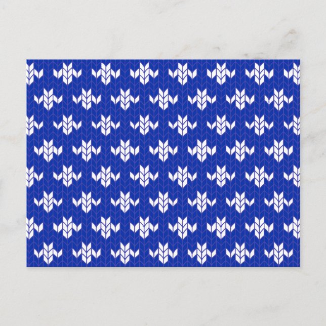 SCANDIA BLUE STICKA vykort / Vågrät (Framsida)