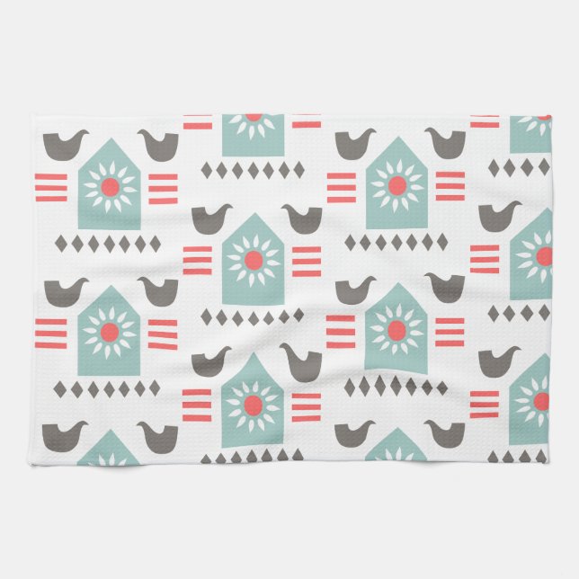 Scandia Folk Art Farm House Kökshandduk (Horisontell)