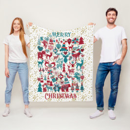 Scandia God jul Symbols Nordiska Skandinavien Fleecefilt