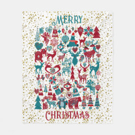 Scandia God jul Symbols Nordiska Skandinavien Fleecefilt