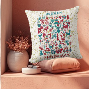 Scandia God jul Symbols Nordiska Skandinavien Kudde