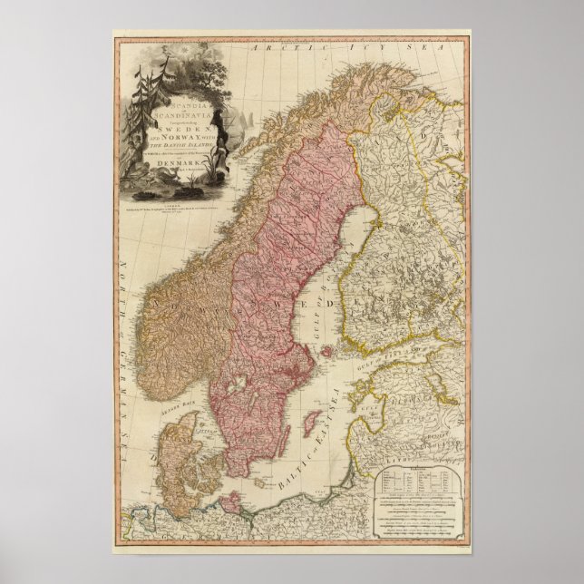 Scandia, Skandinavien Poster (Framsidan)