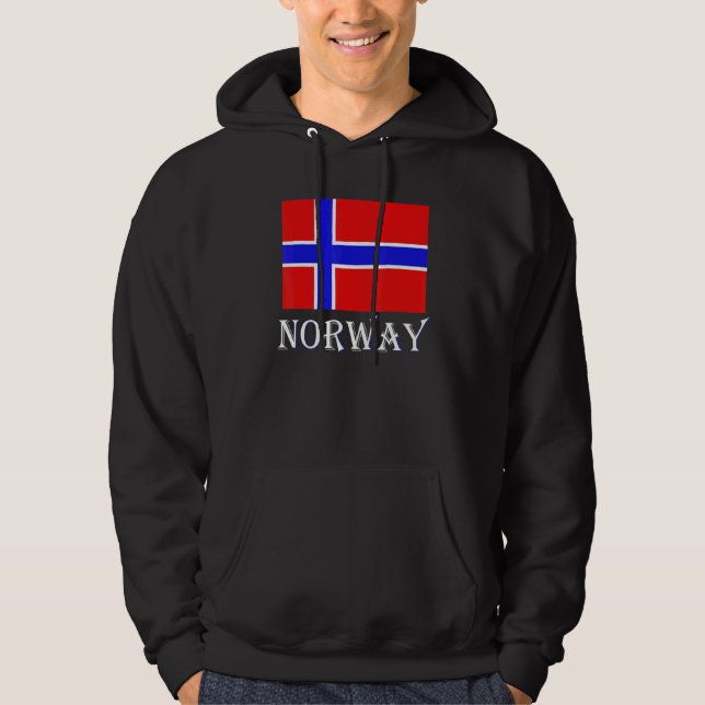 Scandinavia Norwegian Flag Nordic Country Norway Hoodie (Framsida)