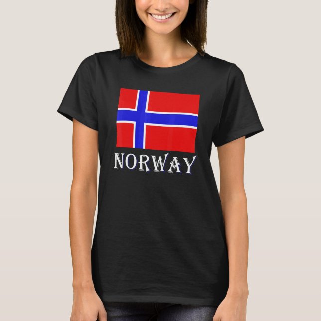 Scandinavia Norwegian Flag Nordic Country Norway T Shirt (Framsida)