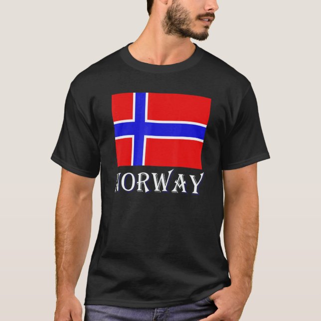 Scandinavia Norwegian Flag Nordic Country Norway T Shirt (Framsida)