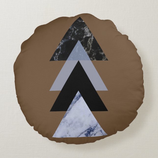 Scandinavian Abstrakt #883 Rund Kudde (Baksidan)