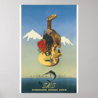 Scandinavian Airline System - Vintage affisch