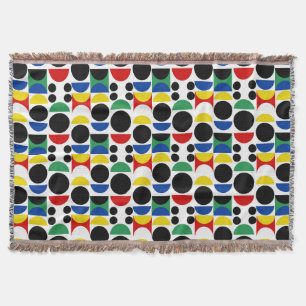 Scandinavian Bauhaus Mid-Century Mönster Filt