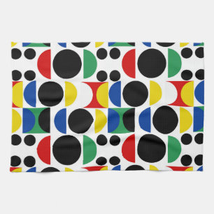 Scandinavian Bauhaus Mid-Century Mönster Kökshandduk