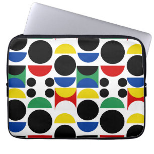 Scandinavian Bauhaus Mid-Century Mönster Laptop Fodral