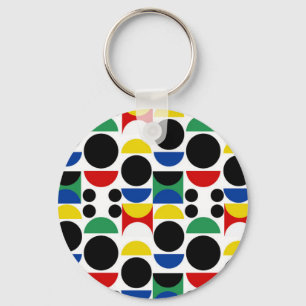 Scandinavian Bauhaus Mid-Century Mönster Nyckelring