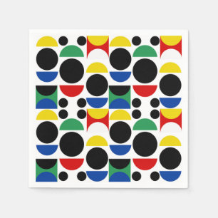Scandinavian Bauhaus Mid-Century Mönster Pappersservett