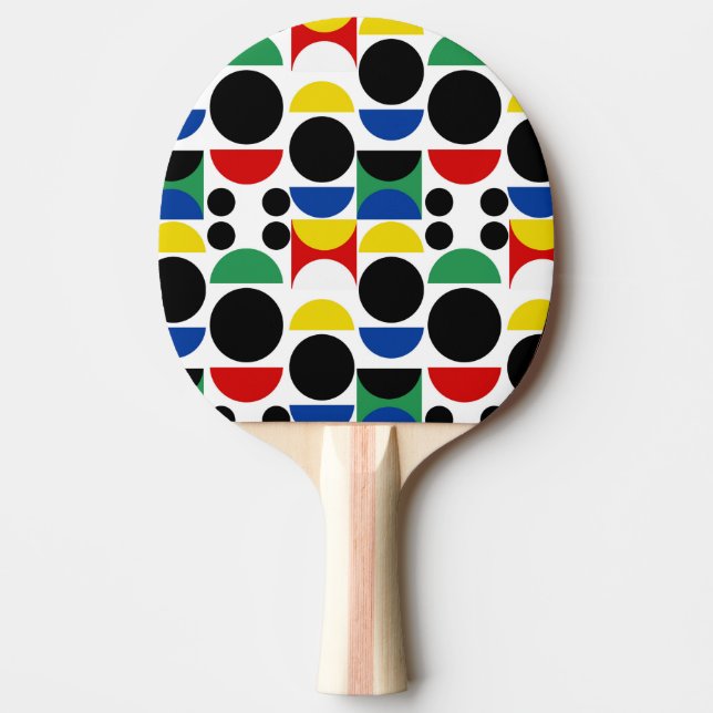 Scandinavian Bauhaus Mid-Century Mönster Pingisracket (Framsidan)