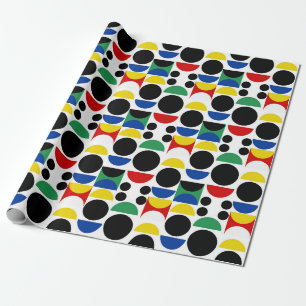 Scandinavian Bauhaus Mid-Century Mönster Presentpapper