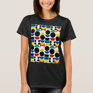 Scandinavian Bauhaus Mid-Century Mönster T Shirt