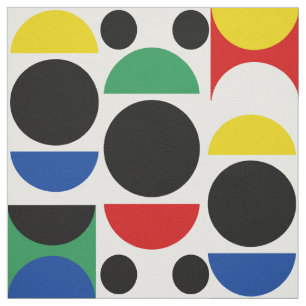 Scandinavian Bauhaus Mid-Century Mönster Tyg