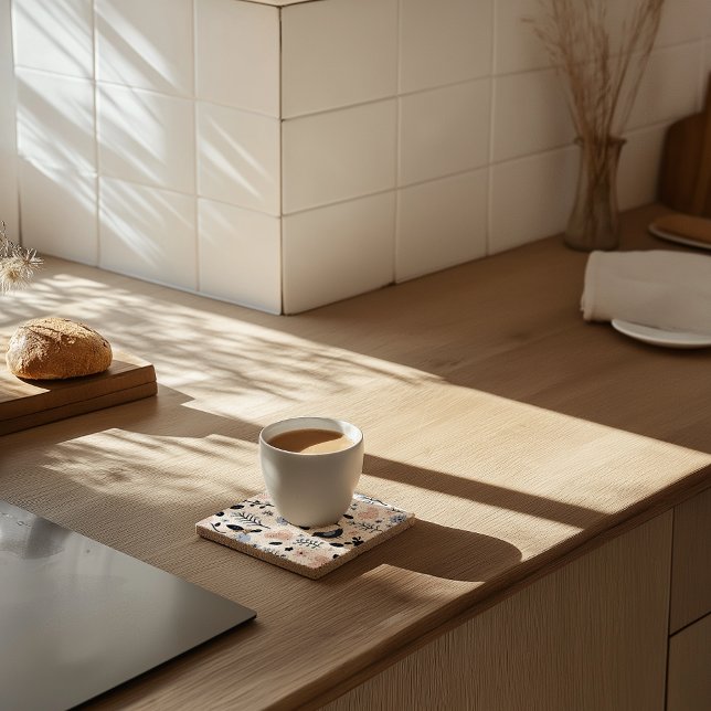 Scandinavian Bird & Blommigt Stone Underlägg (Skapare uppladdad)