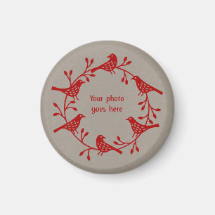 Scandinavian Bird Photo Magnet