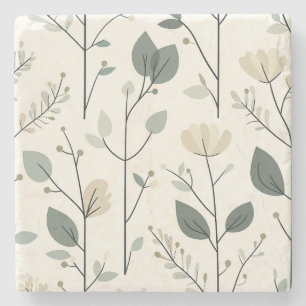 Scandinavian Blommigt Elegance Stone Underlägg