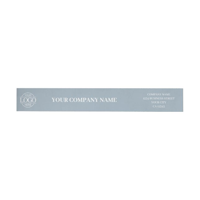 Scandinavian Blue Custom Business Logo Branded Etikettband (Individual)