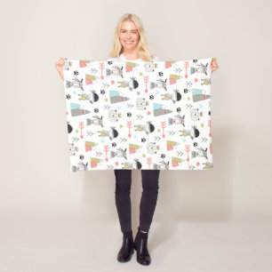 Scandinavian Boho Wilderness StrollBlanket Fleecefilt