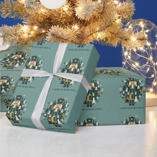 Scandinavian Christmas Nutcracker Presentpapper (Helgdagar)