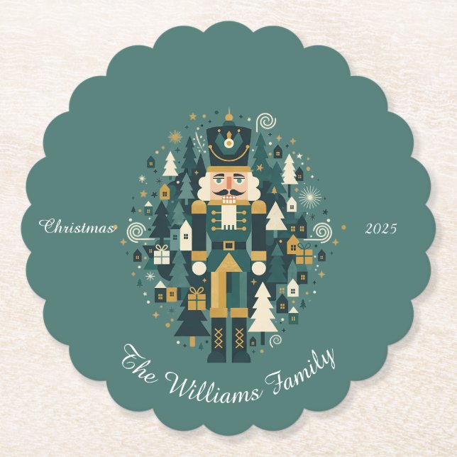 Scandinavian Christmas Nutcracker Underlägg Papper (Framsida)