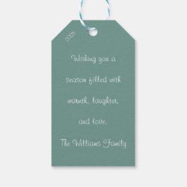 Scandinavian Christmas Tree with Gifts Presentetikett