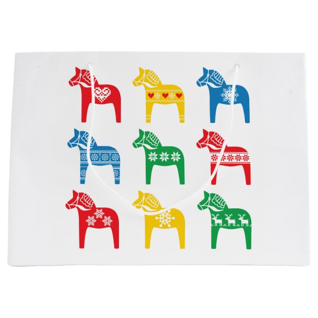 SCANDINAVIAN DALA HORSE GIFT BAG  (Framsidan)