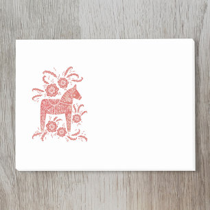 Scandinavian Dala Horse Post-it Block