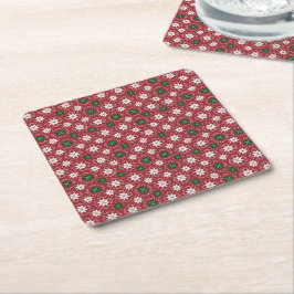 Scandinavian Fair Isle Christmas Edition 1 Underlägg Papper Kvadrat