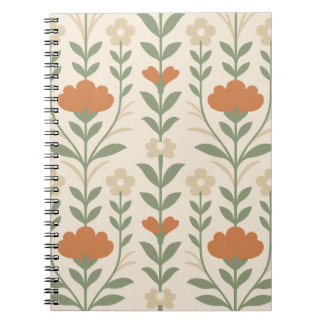 Scandinavian Floral Spiral Notebook Anteckningsbok