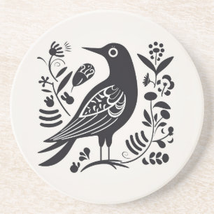 Scandinavian FolBird Art Underlägg