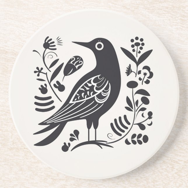 Scandinavian FolBird Art Underlägg (Framsidan)