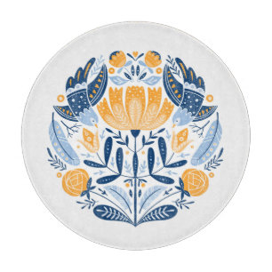 Scandinavian Folk Art Blommigt Ornament