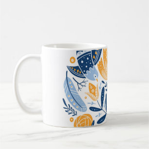 Scandinavian Folk Art Blommigt Ornament Kaffemugg