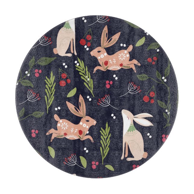 Scandinavian Folk Art Bunny Print (Framsidan)