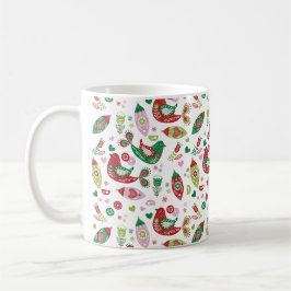 Scandinavian Folk Art Helgdag Print Mugg