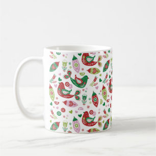 Scandinavian Folk Art Helgdag Print Mugg