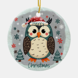 Scandinavian Folk Art Style Julgransprydnad Keramik